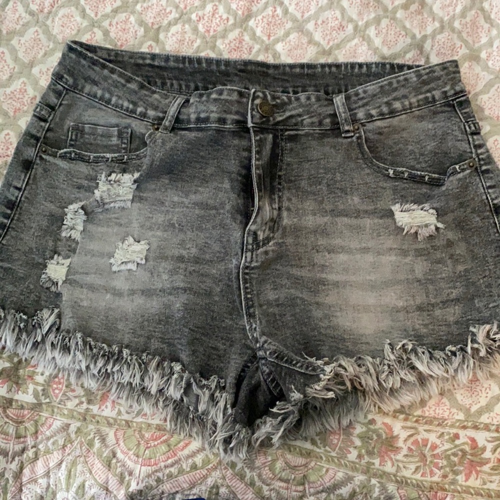 Grey  black washed XL shorts